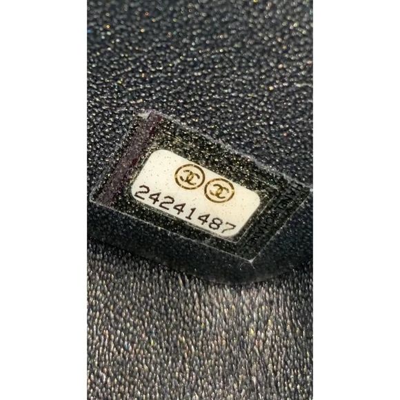 ββ CHANEL 17S Metallic Charcoal Square Classic Caviar Mini Quilt Flap Bag CC RHW - Picture 11 of 17